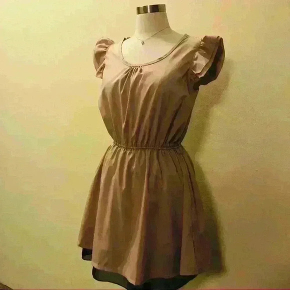 CHIFFON LIKE SHORT SEMI FORMAL DRESS - Picture 2 of 4